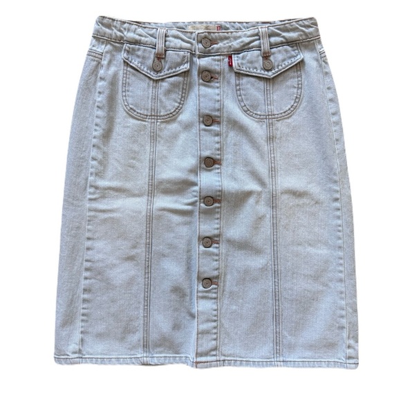 Levi's Dresses & Skirts - Women's Levi's Blue Pencil Skirt Knee-Length Casual Vacation Beach Summer Size 6